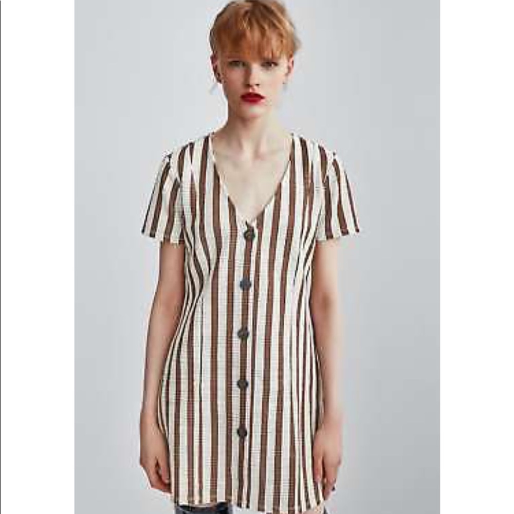 Zara stripped dress NWT
